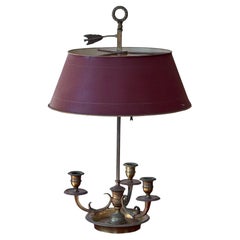 Lampada Bouillotte in bronzo degli anni '20