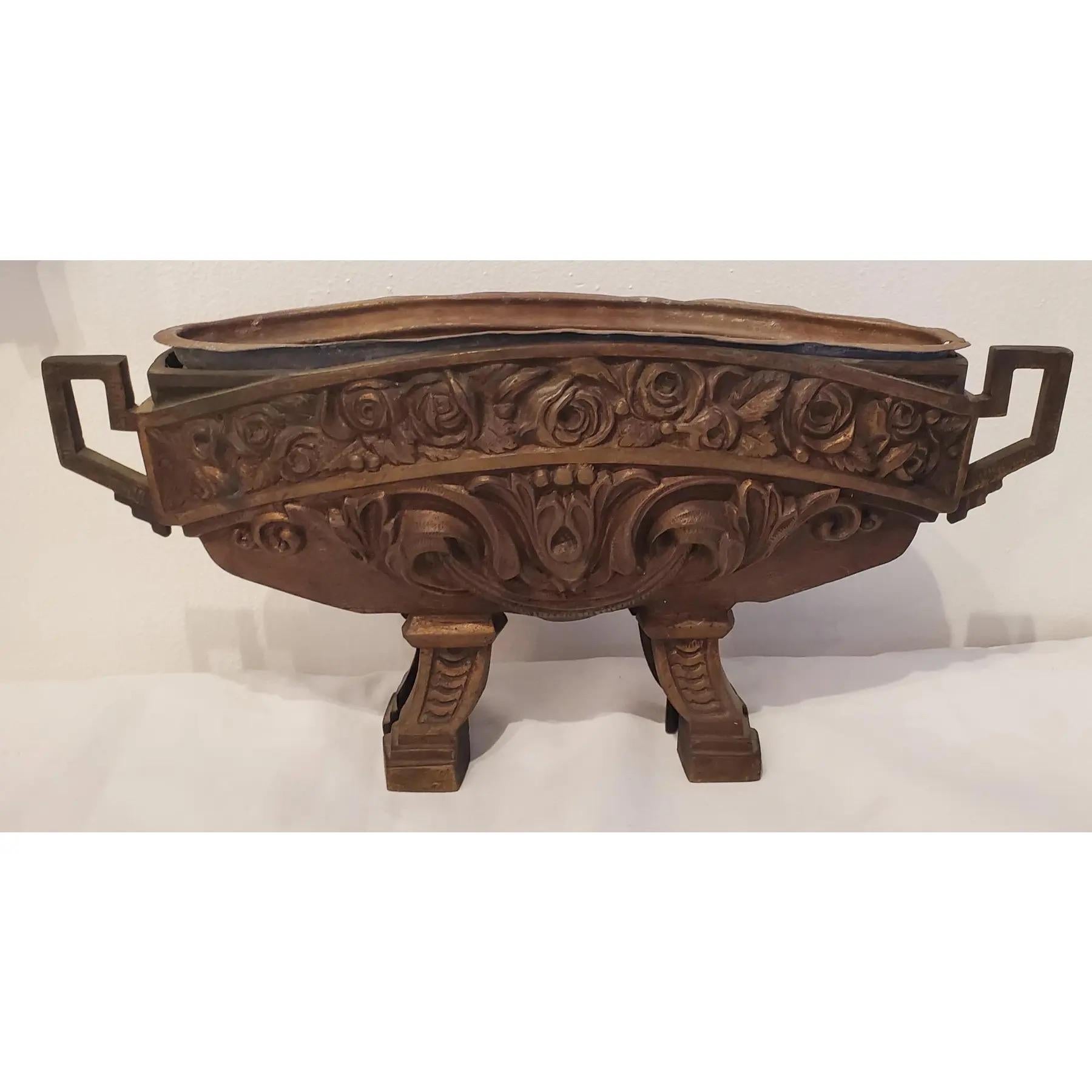 Bougie et centre de table en bronze des années 1920 - Lot de 3 en vente 3