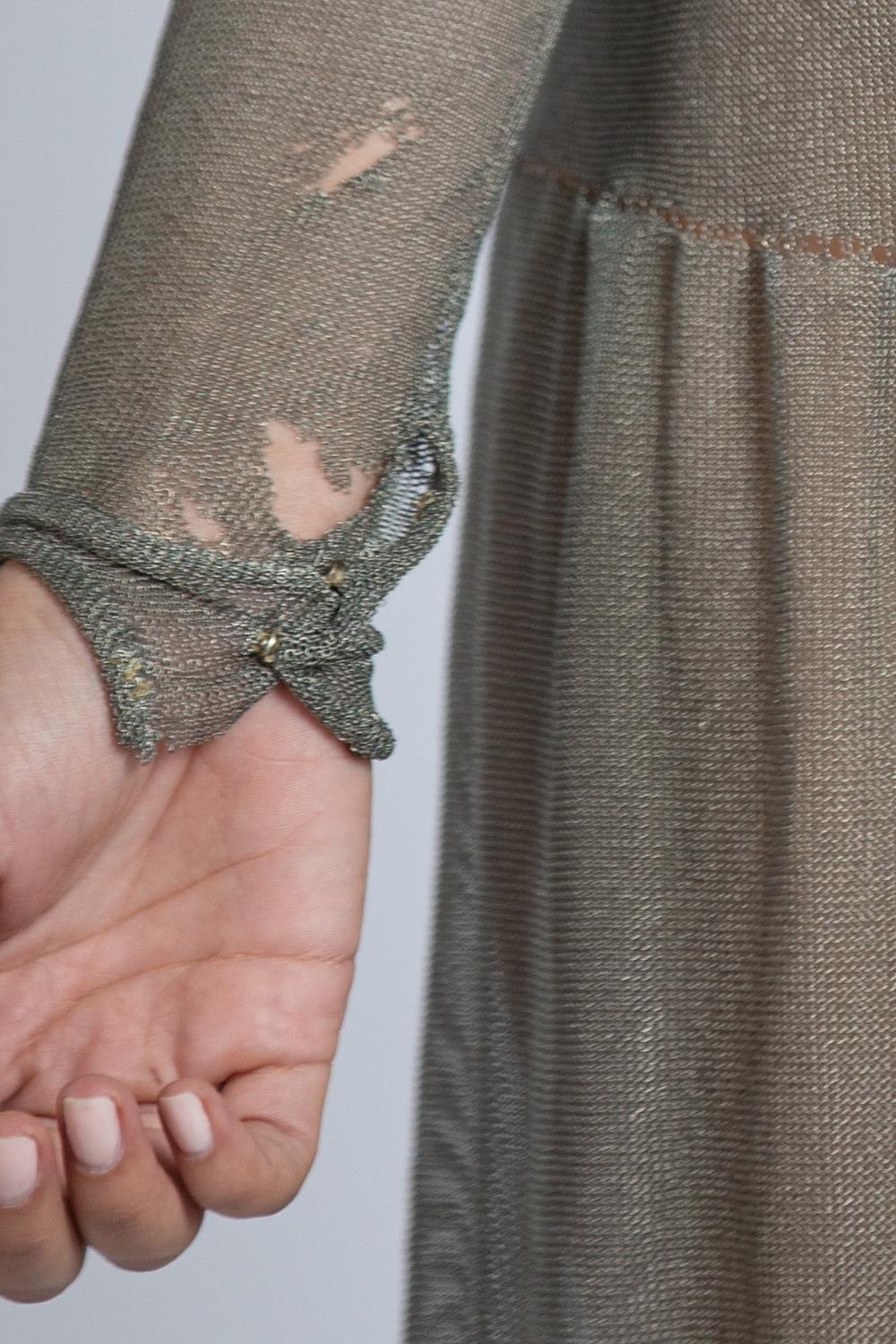 1920S Bronze Chainmail Cocktail Dress For Sale 5