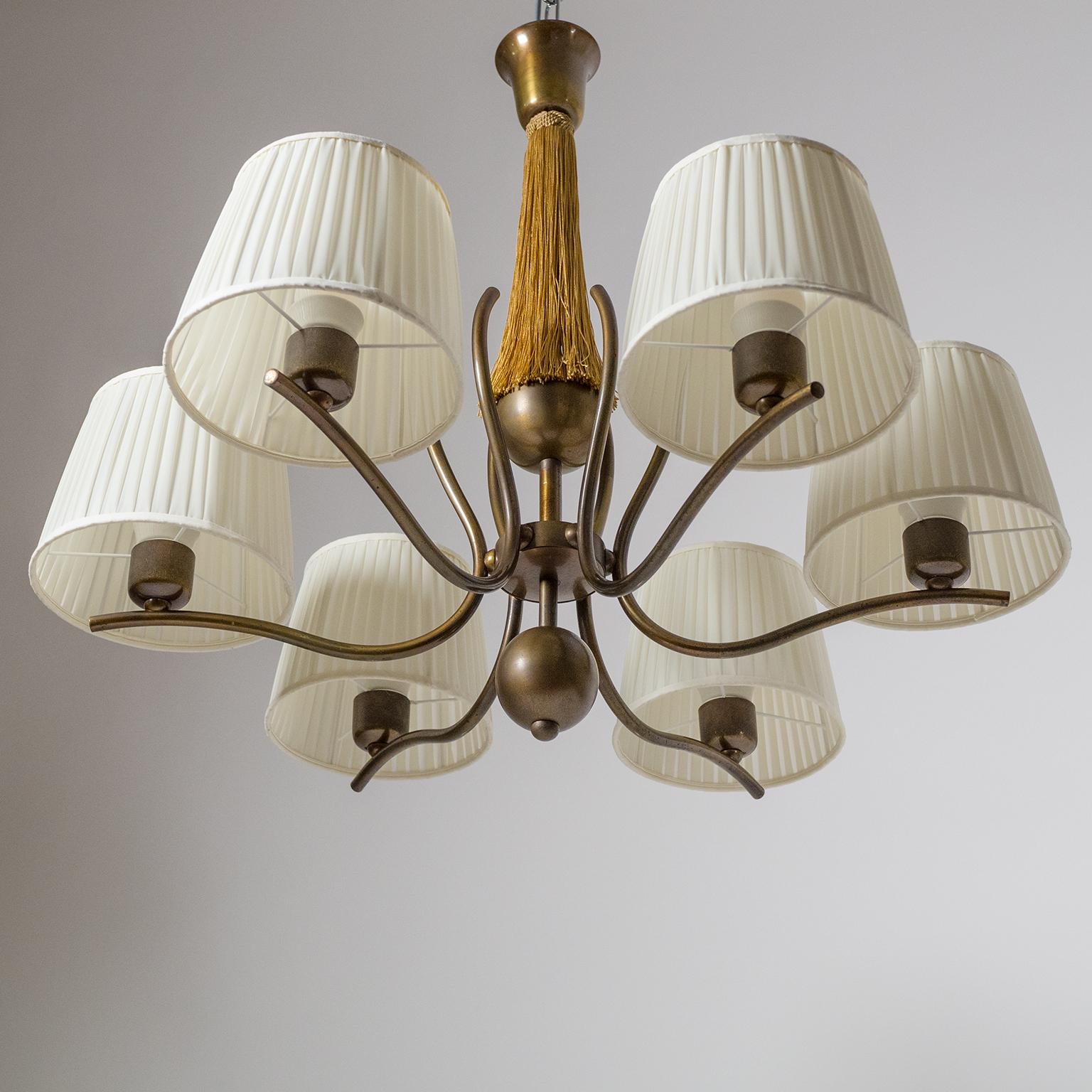 1920s Bronze Chandelier 4