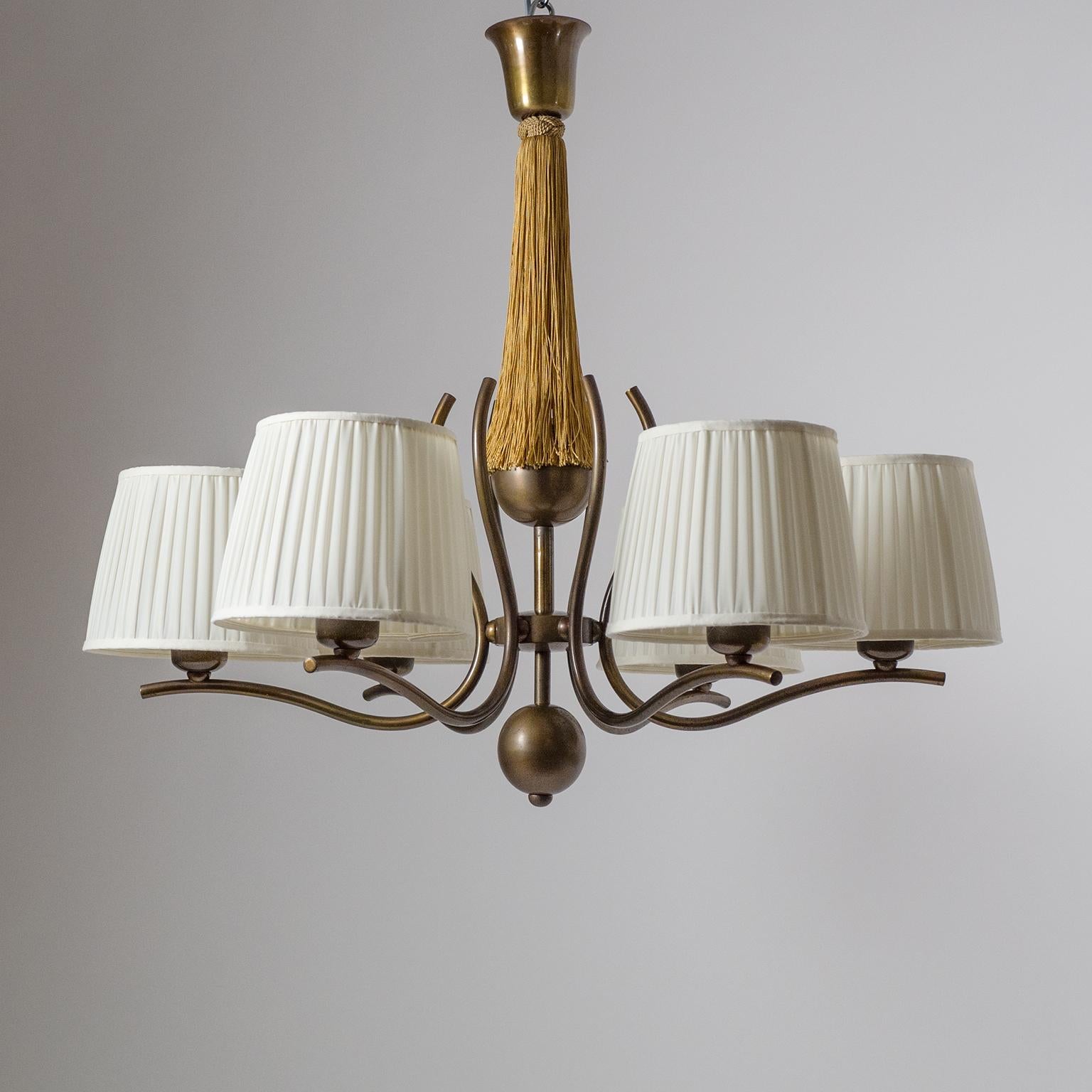 1920s Bronze Chandelier 6
