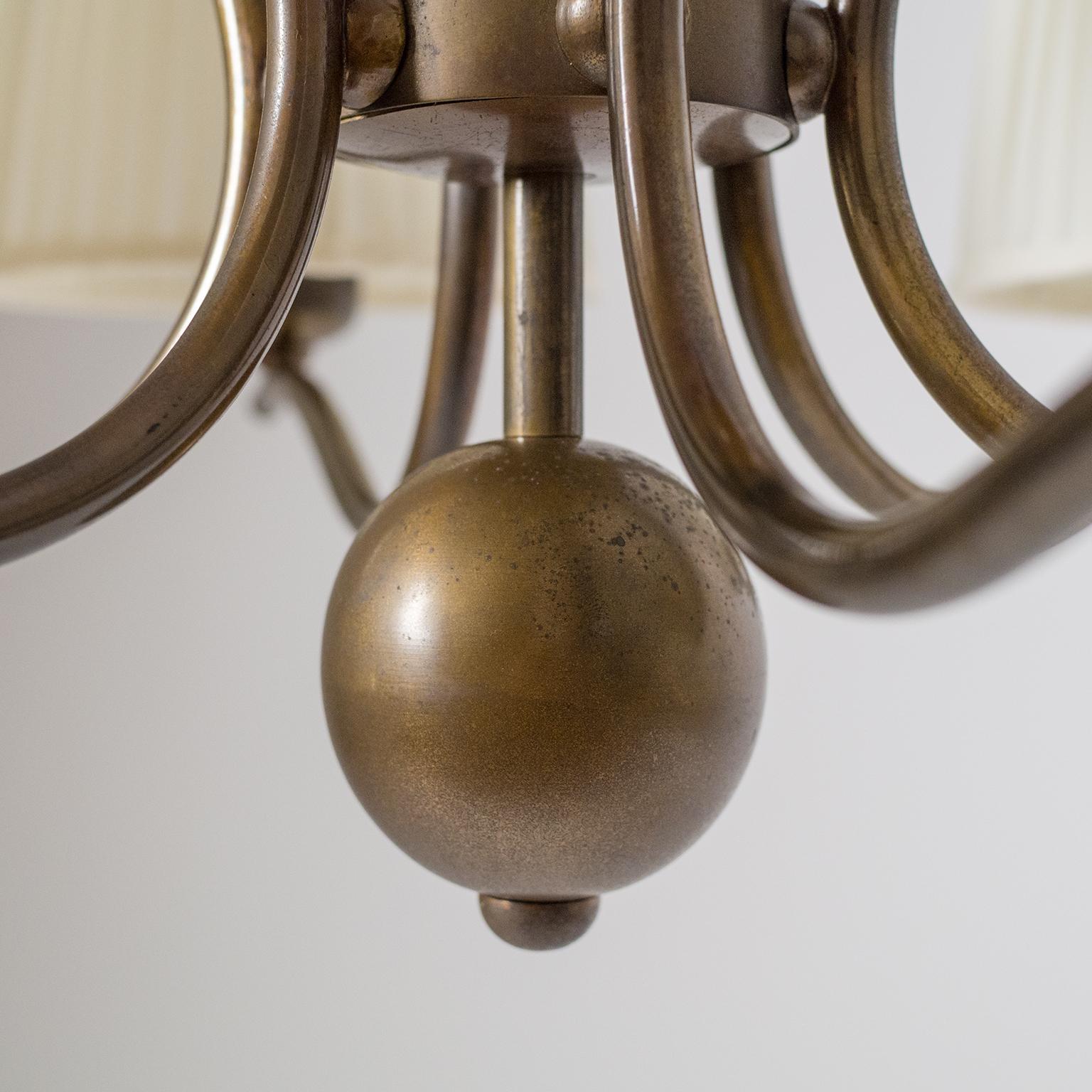 1920s Bronze Chandelier 7