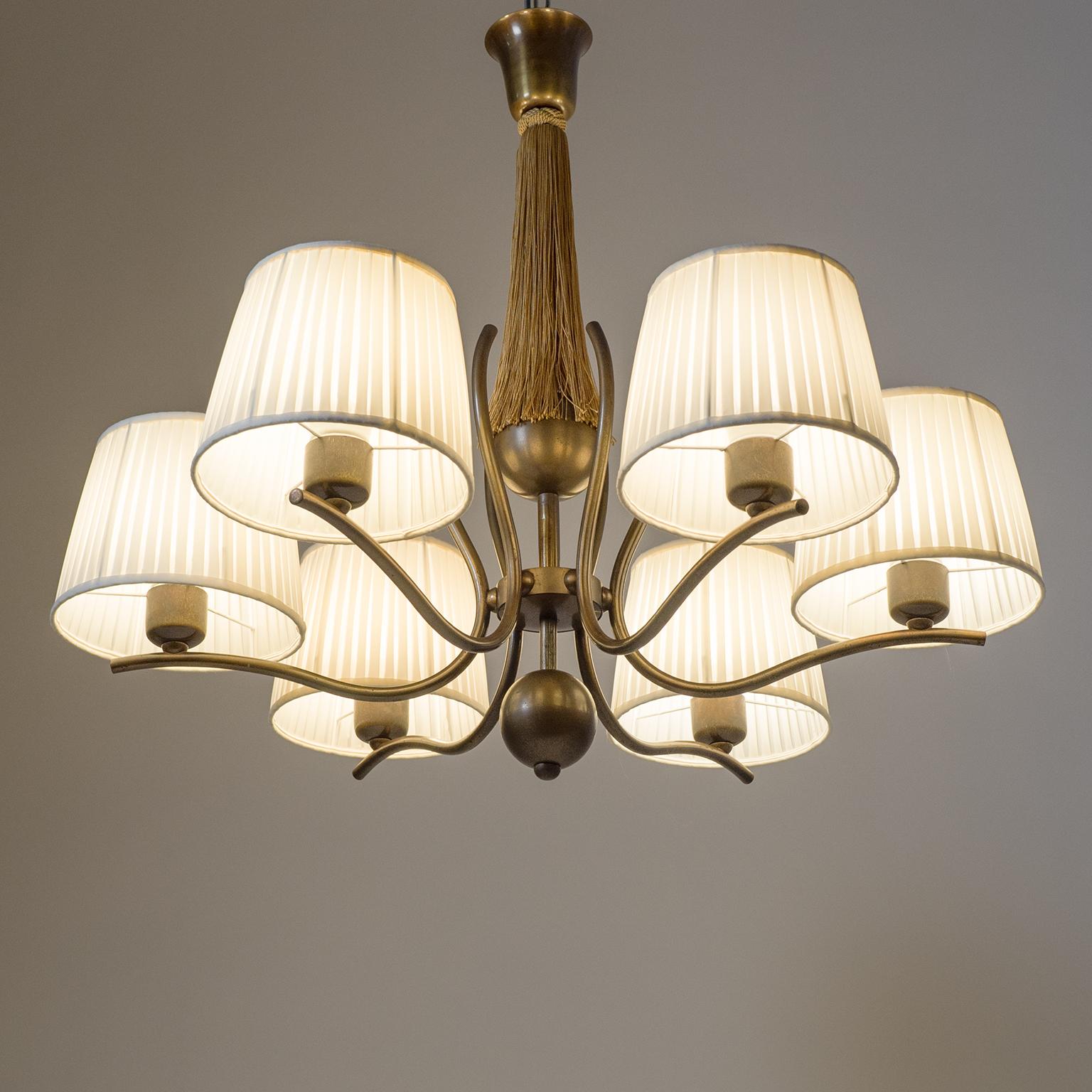 1920s Bronze Chandelier 9