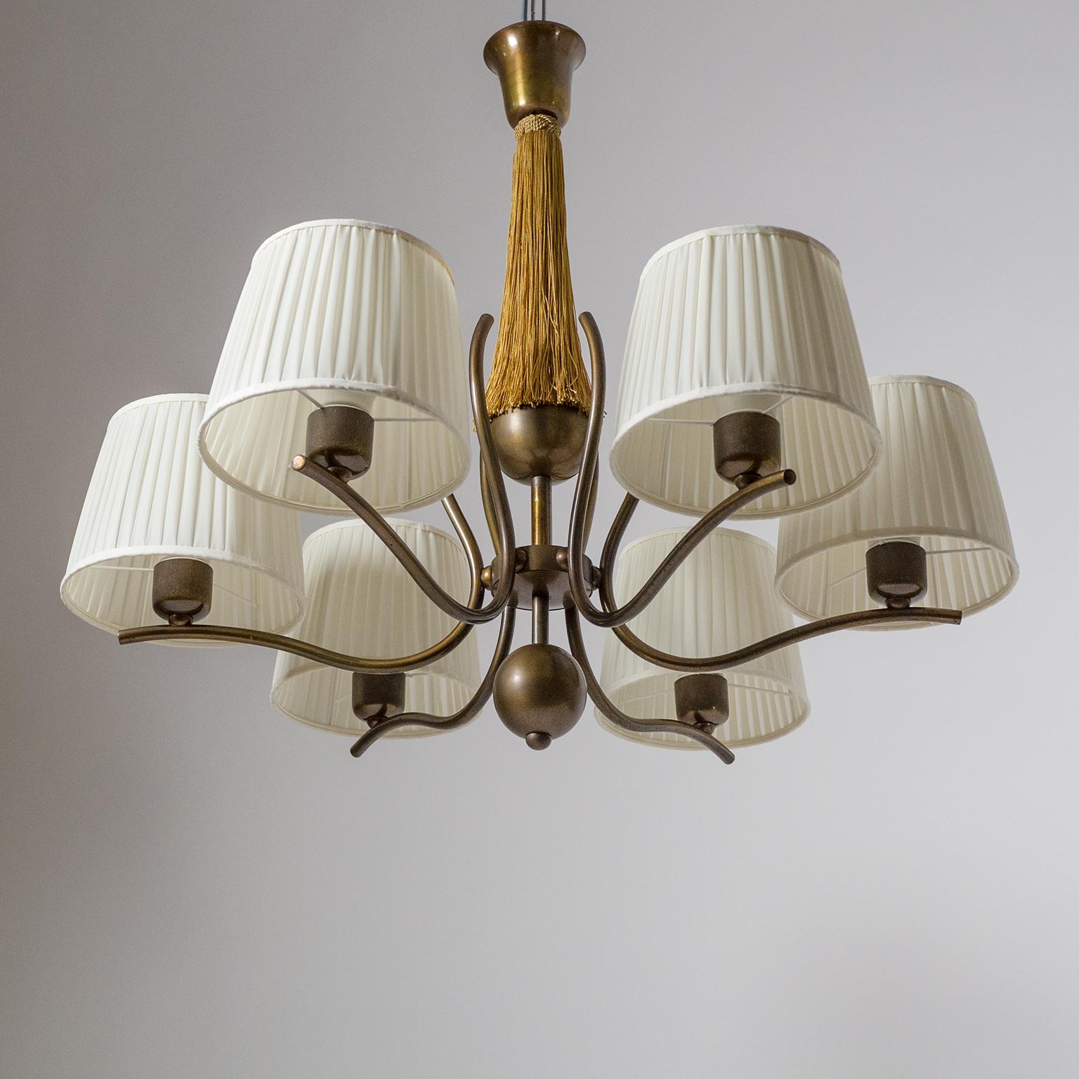 1920s Bronze Chandelier 10