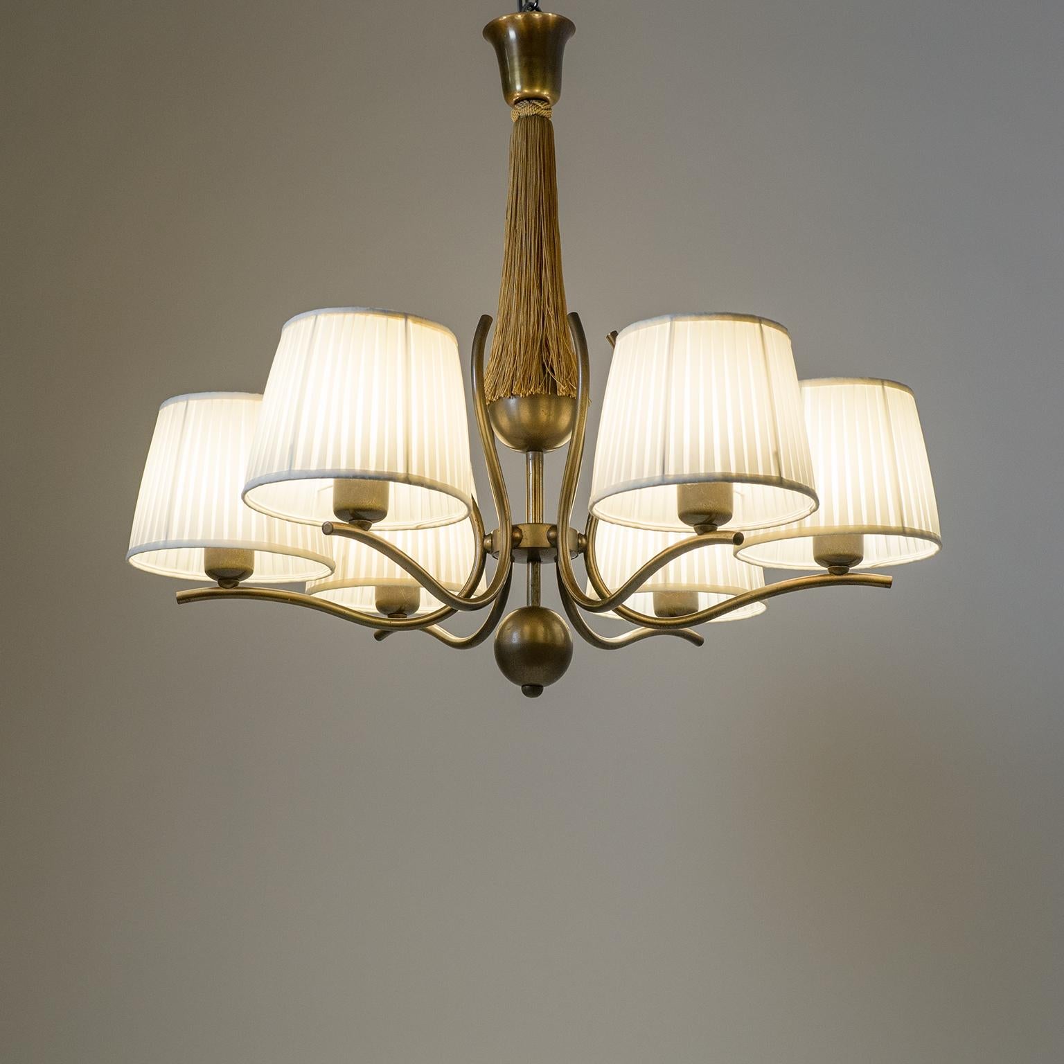 Art Deco 1920s Bronze Chandelier