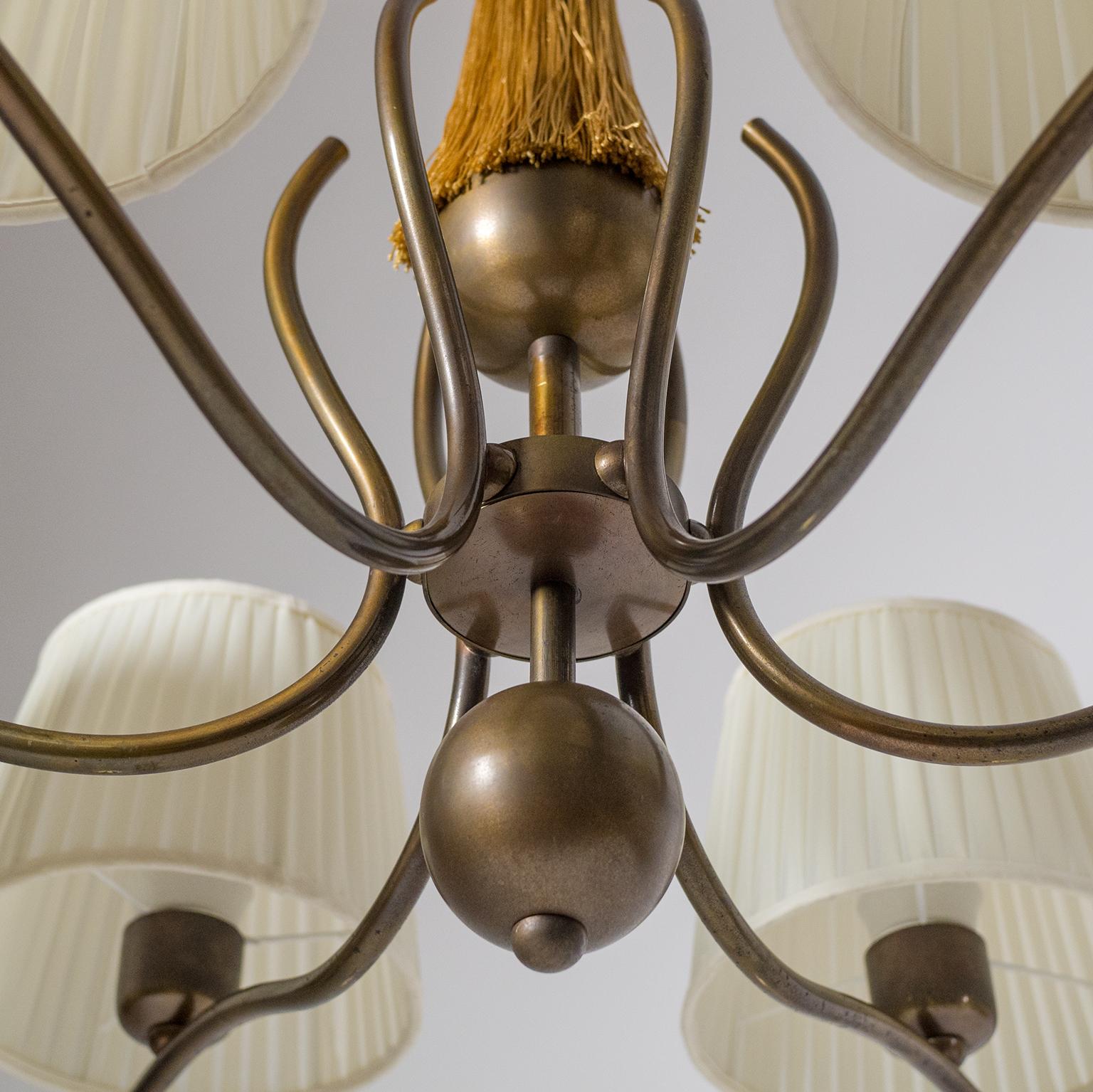 Early 20th Century 1920s Bronze Chandelier