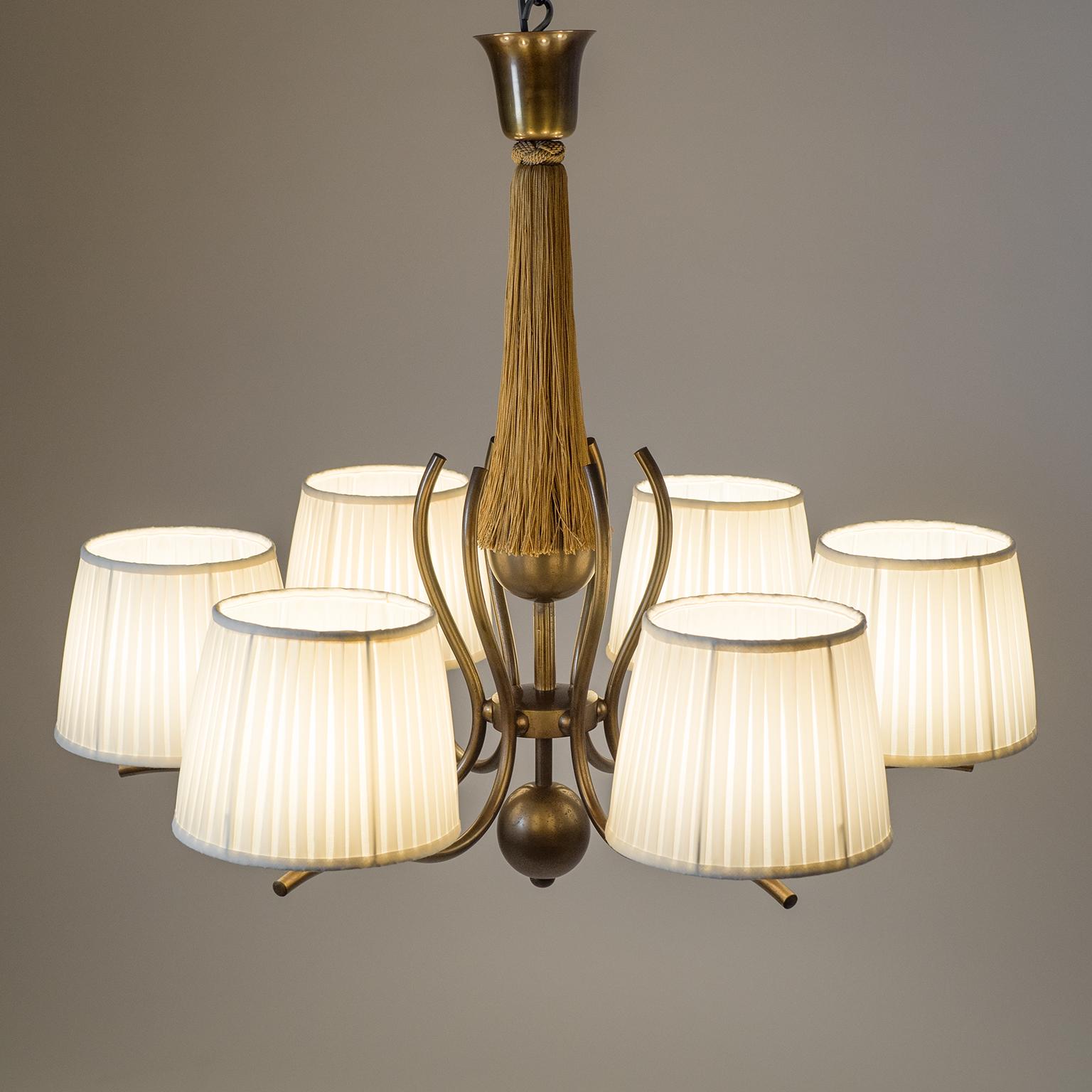 1920s Bronze Chandelier 2