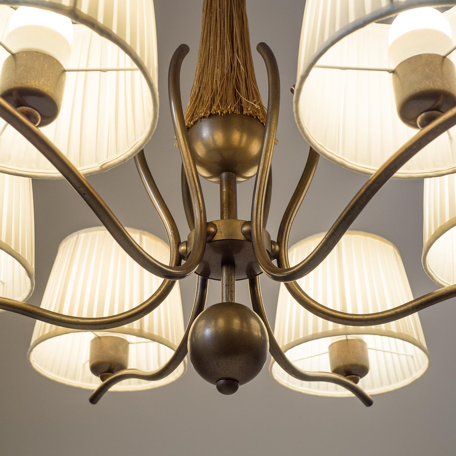 1920s Bronze Chandelier 3