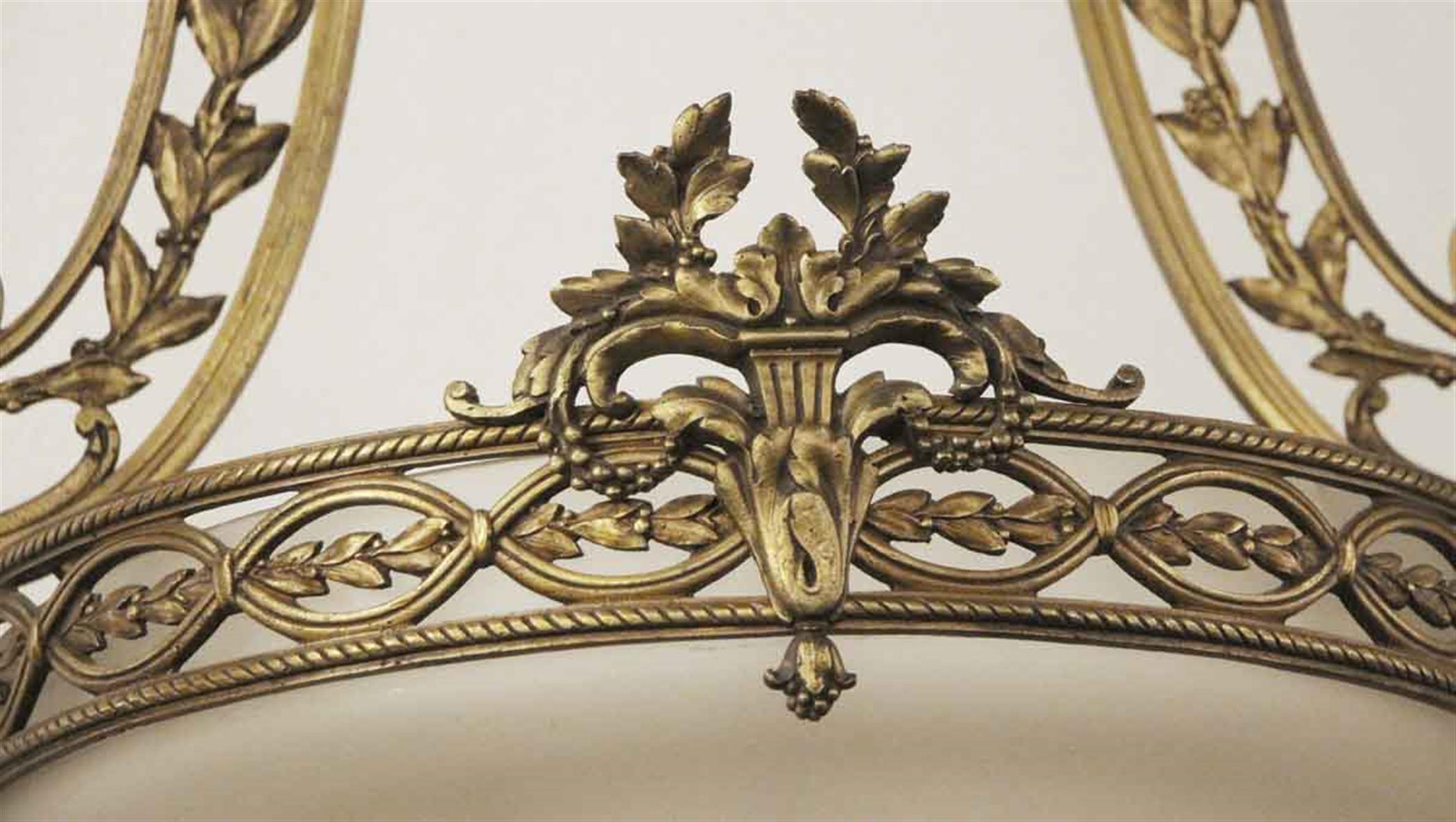 bronze chandelier with leaves