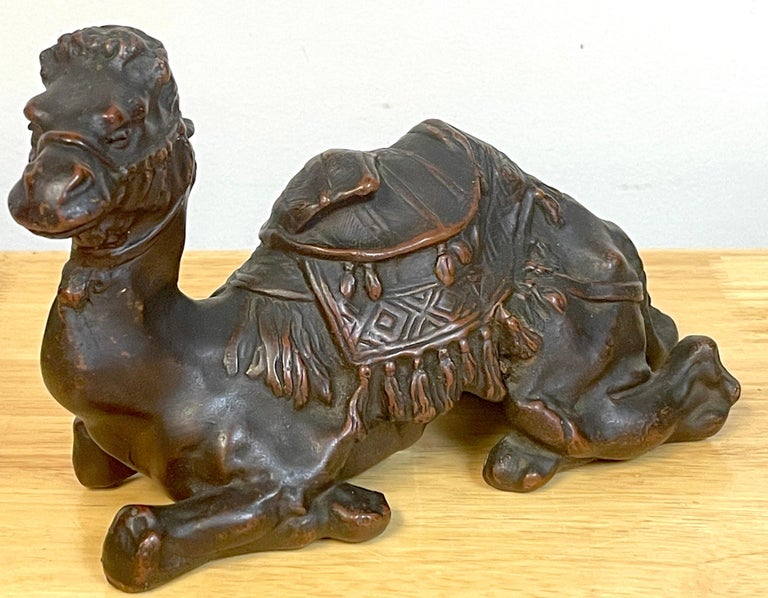 1920s Bronze Clad Sculpture of a Seated Moorish Camel For Sale at 1stDibs