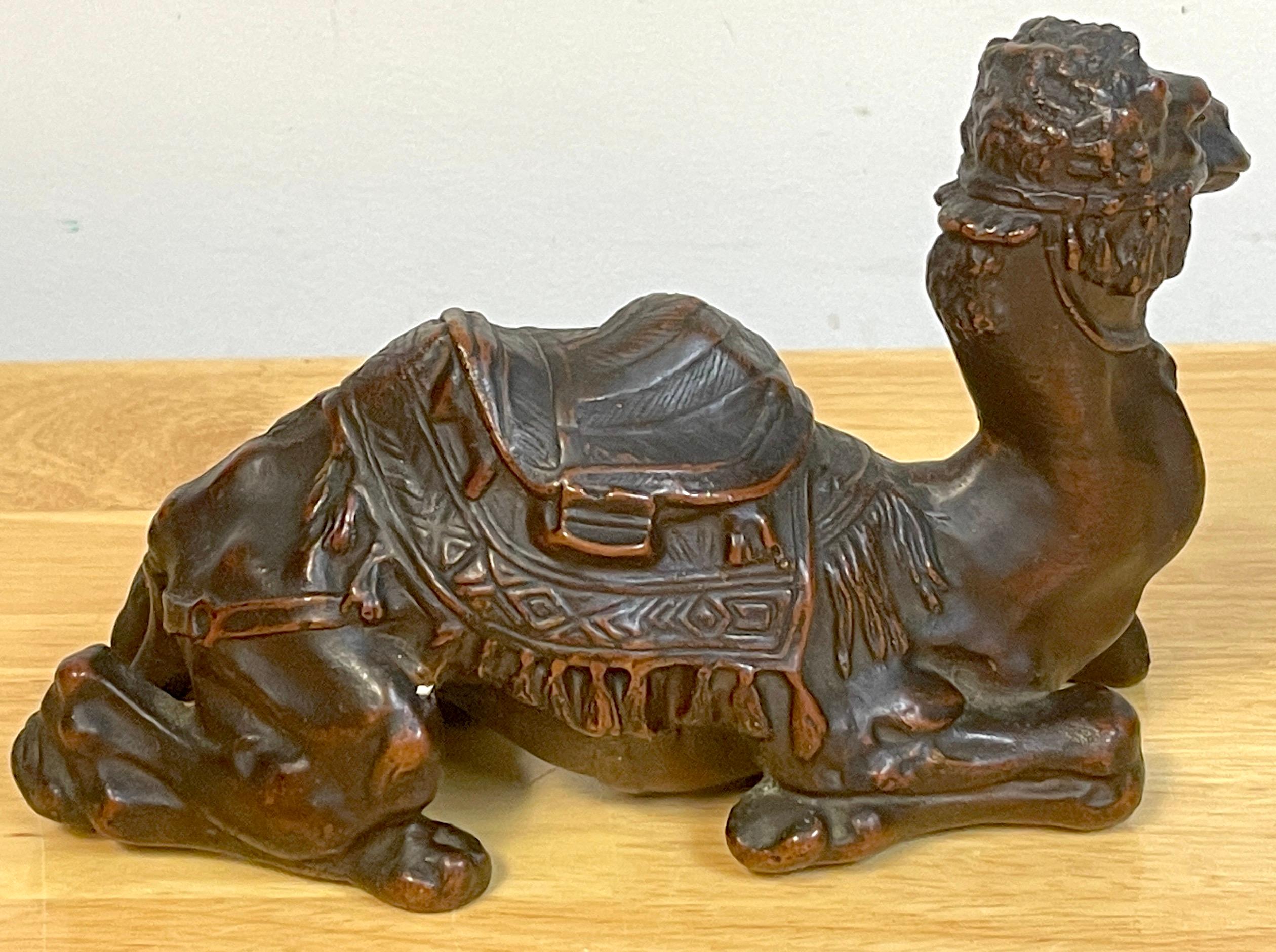 20th Century 1920s Bronze Clad Sculpture of a Seated Moorish Camel For Sale