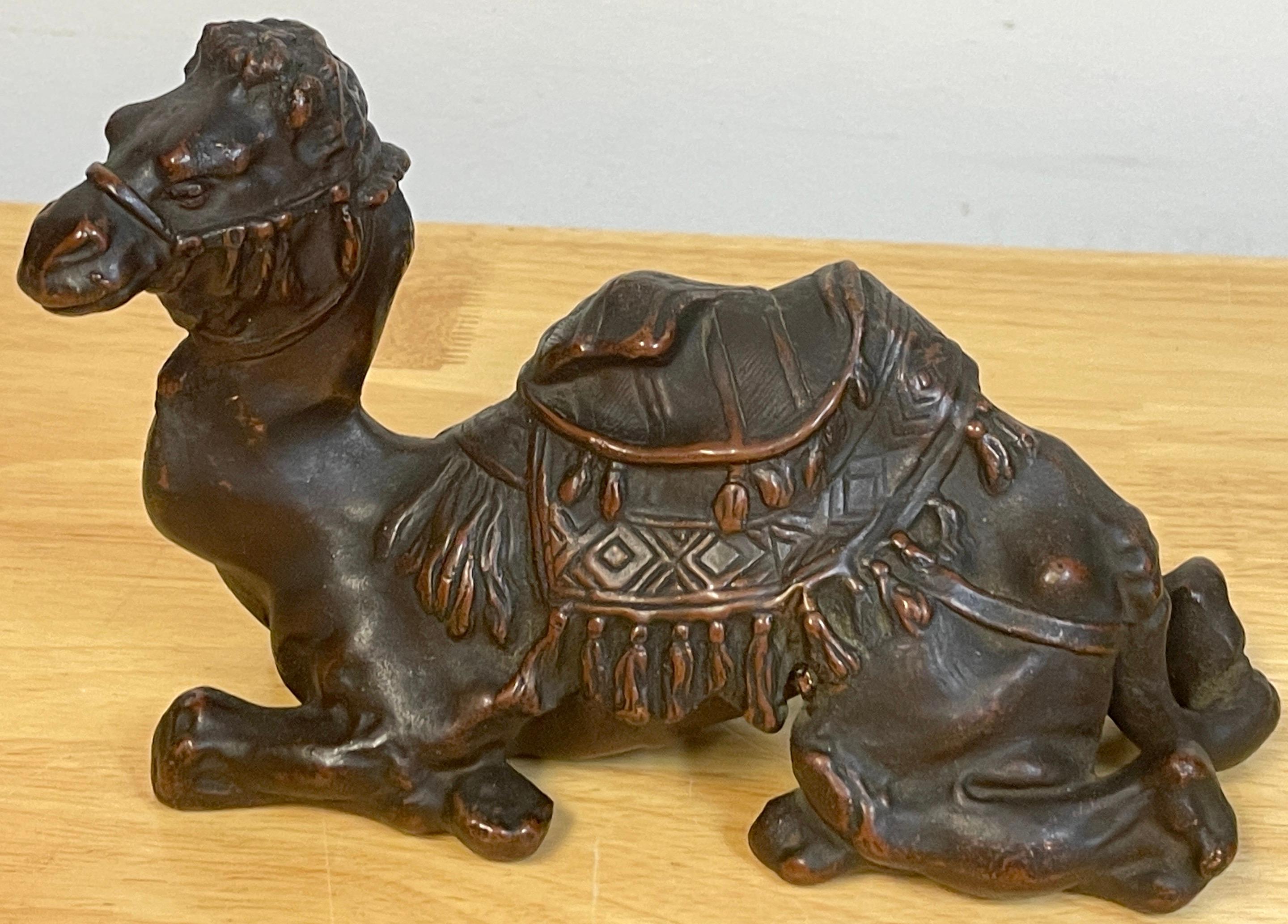 1920s Bronze Clad Sculpture of a Seated Moorish Camel For Sale 3