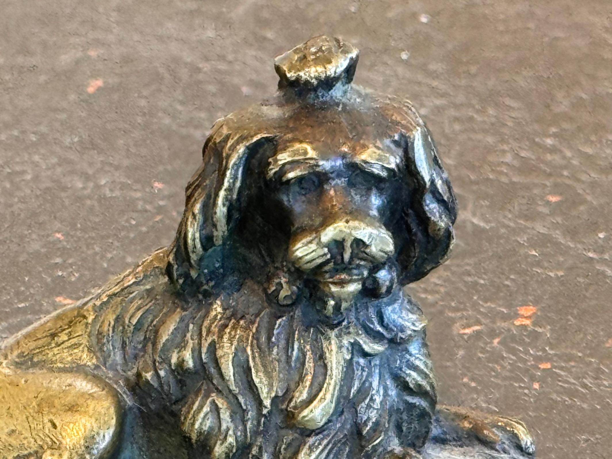Spaniel in bronzo degli anni '20 In condizioni buone in vendita a Charlottesville, VA