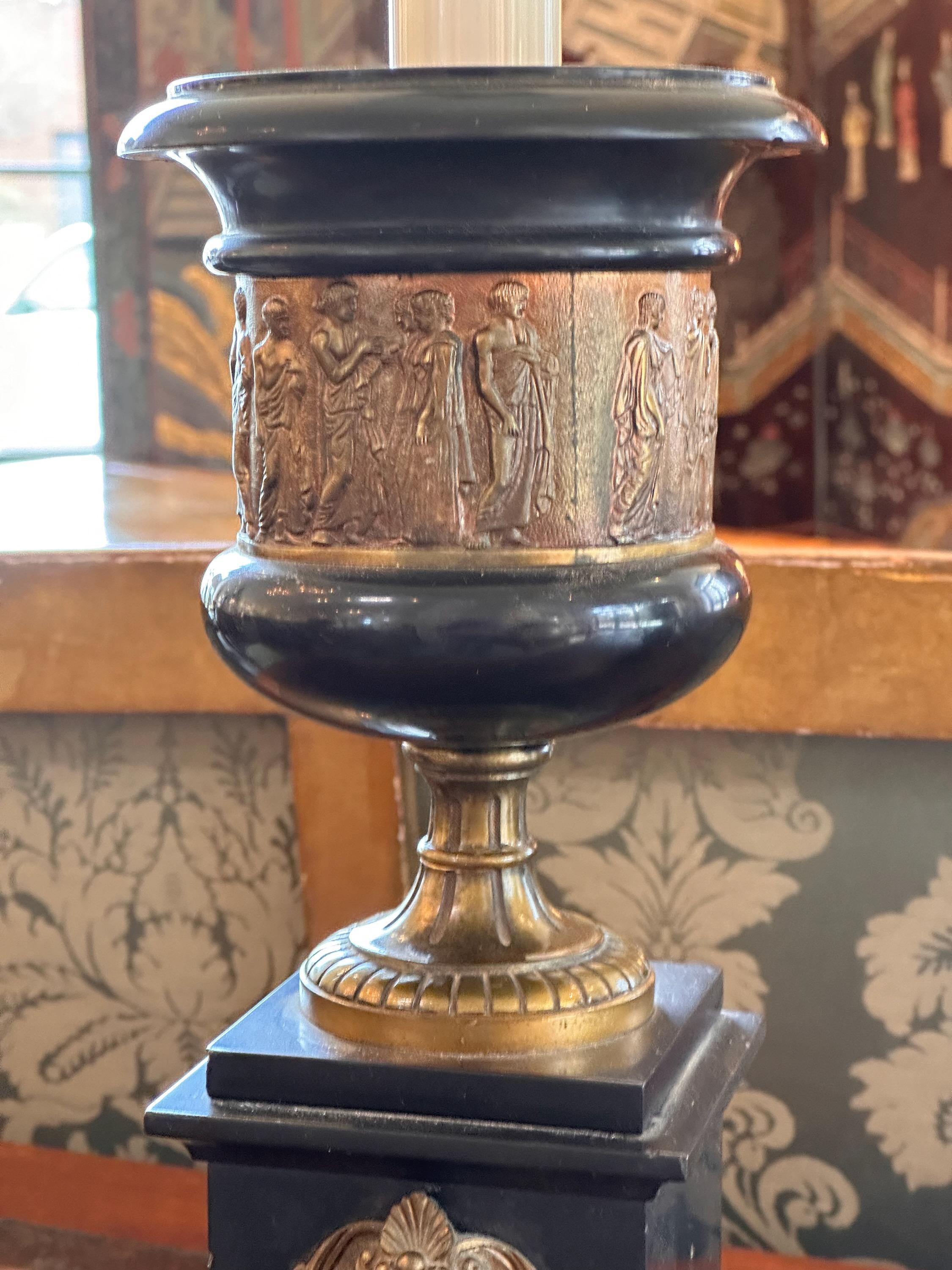 1920s Bronze Urn Lamps - a Pair For Sale 1