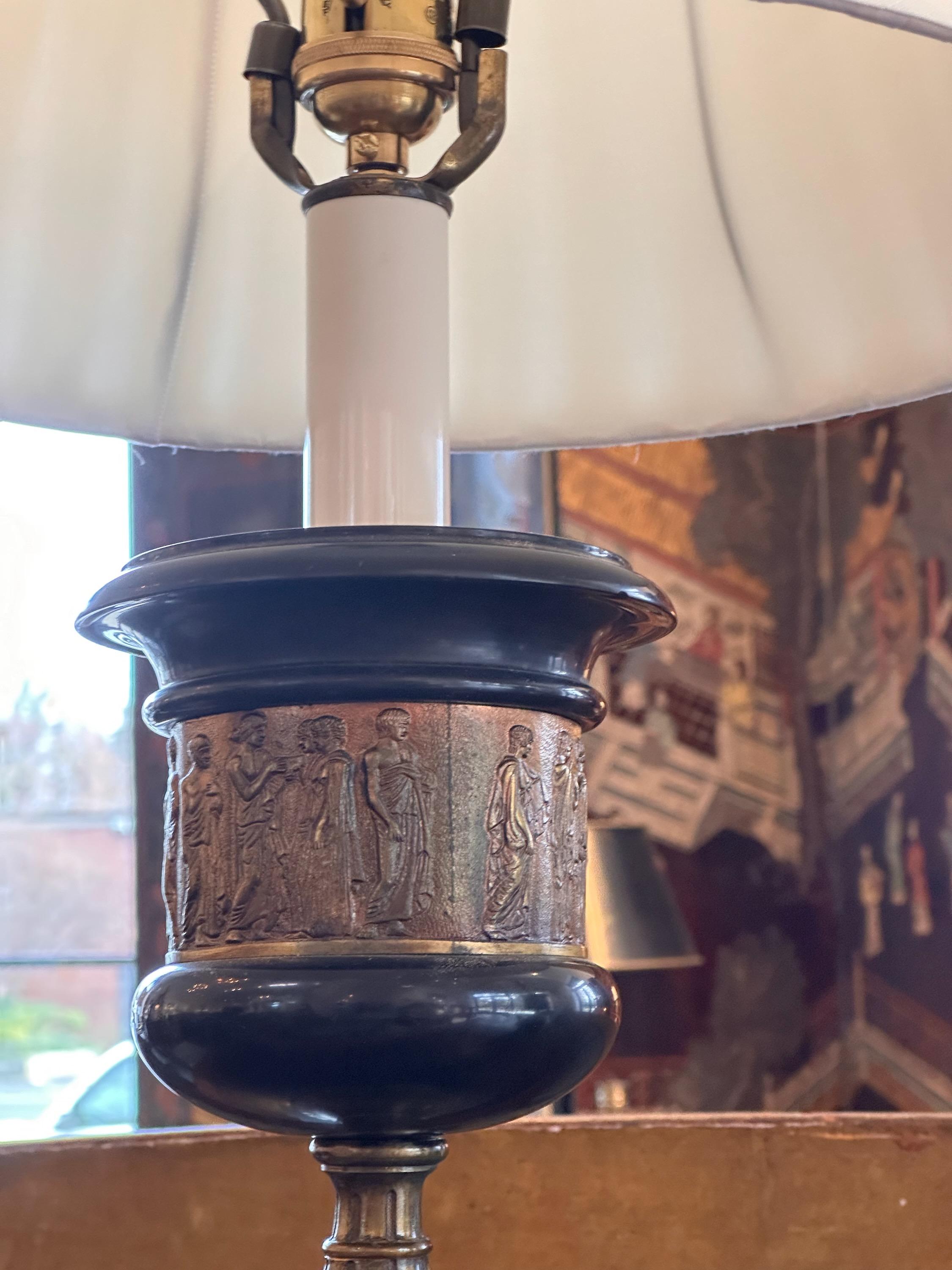 1920s Bronze Urn Lamps - a Pair For Sale 2