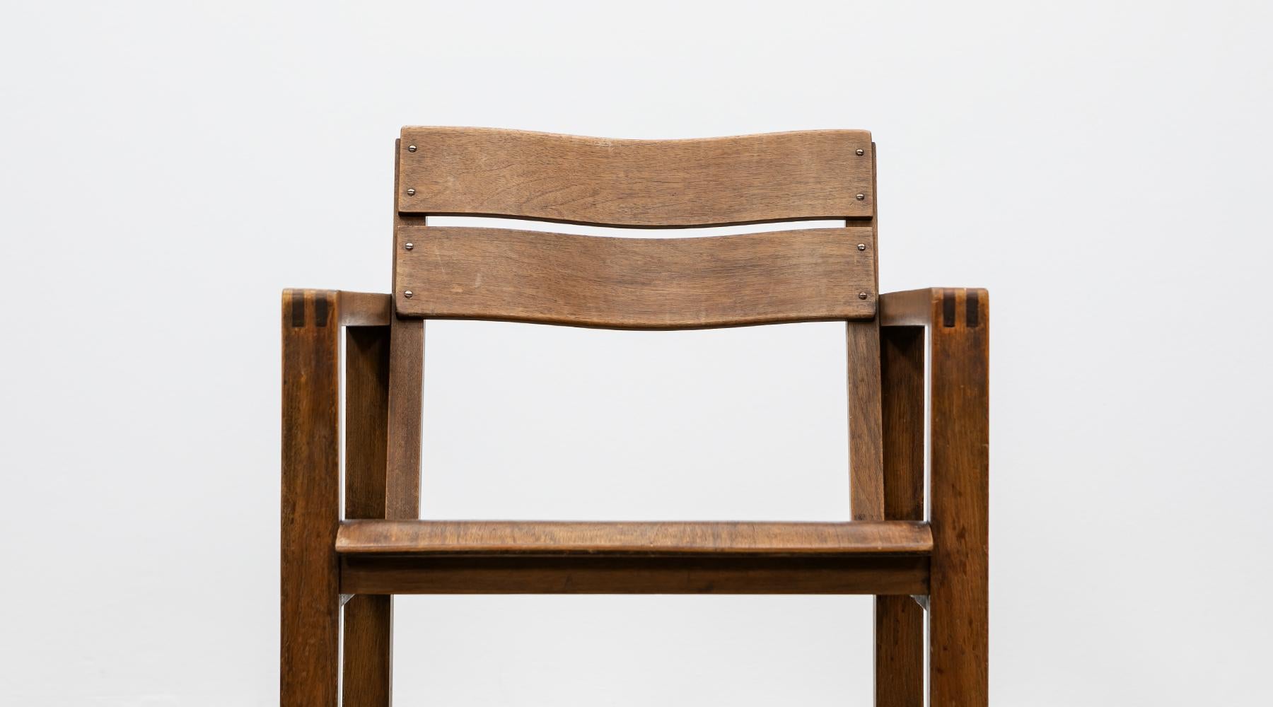 1920s Brown Beech Single Chair by Erich Dieckmann 'C' For Sale 4
