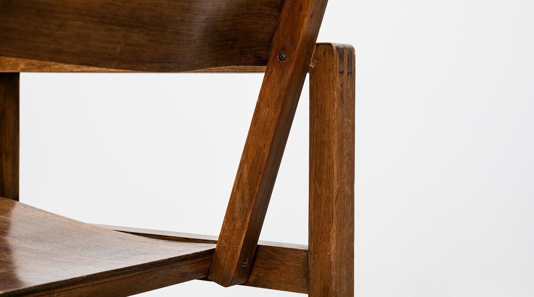 1920s Brown Beech Single Chair by Erich Dieckmann 'C' For Sale 7