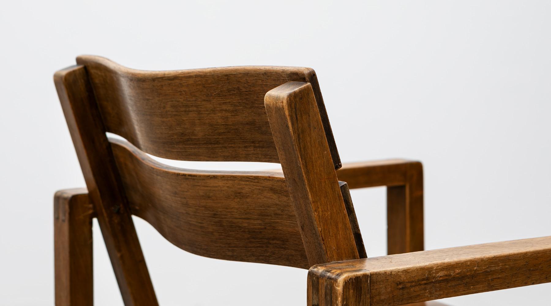 1920s Brown Beech Single Chair by Erich Dieckmann 'C' For Sale 2