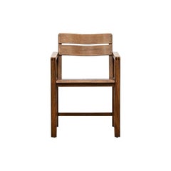 chaise simple en hêtre brun des années 1920:: Erich Dieckmann 'C'