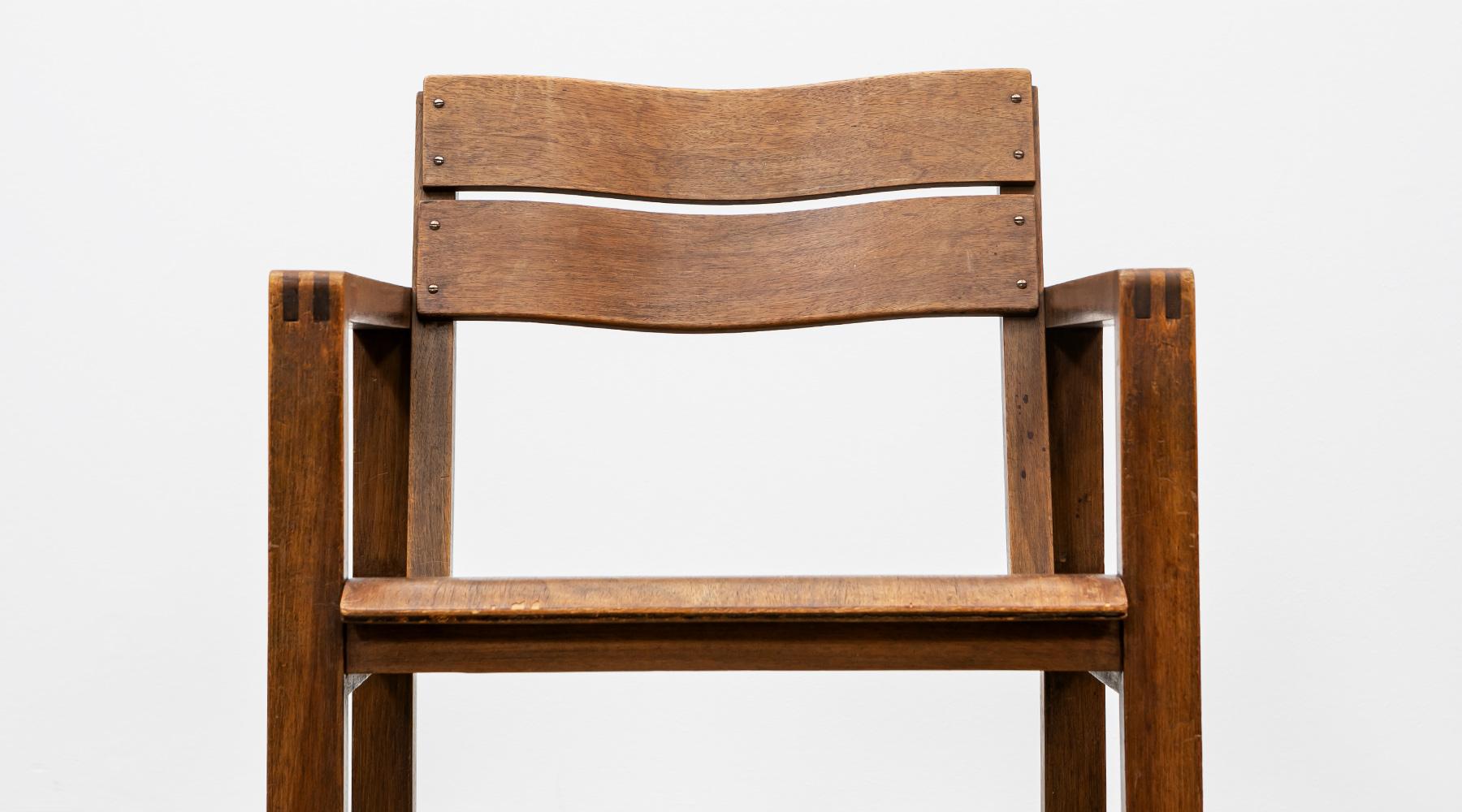 1920s Brown Beech Single Chair by Erich Dieckmann 'd' For Sale 5