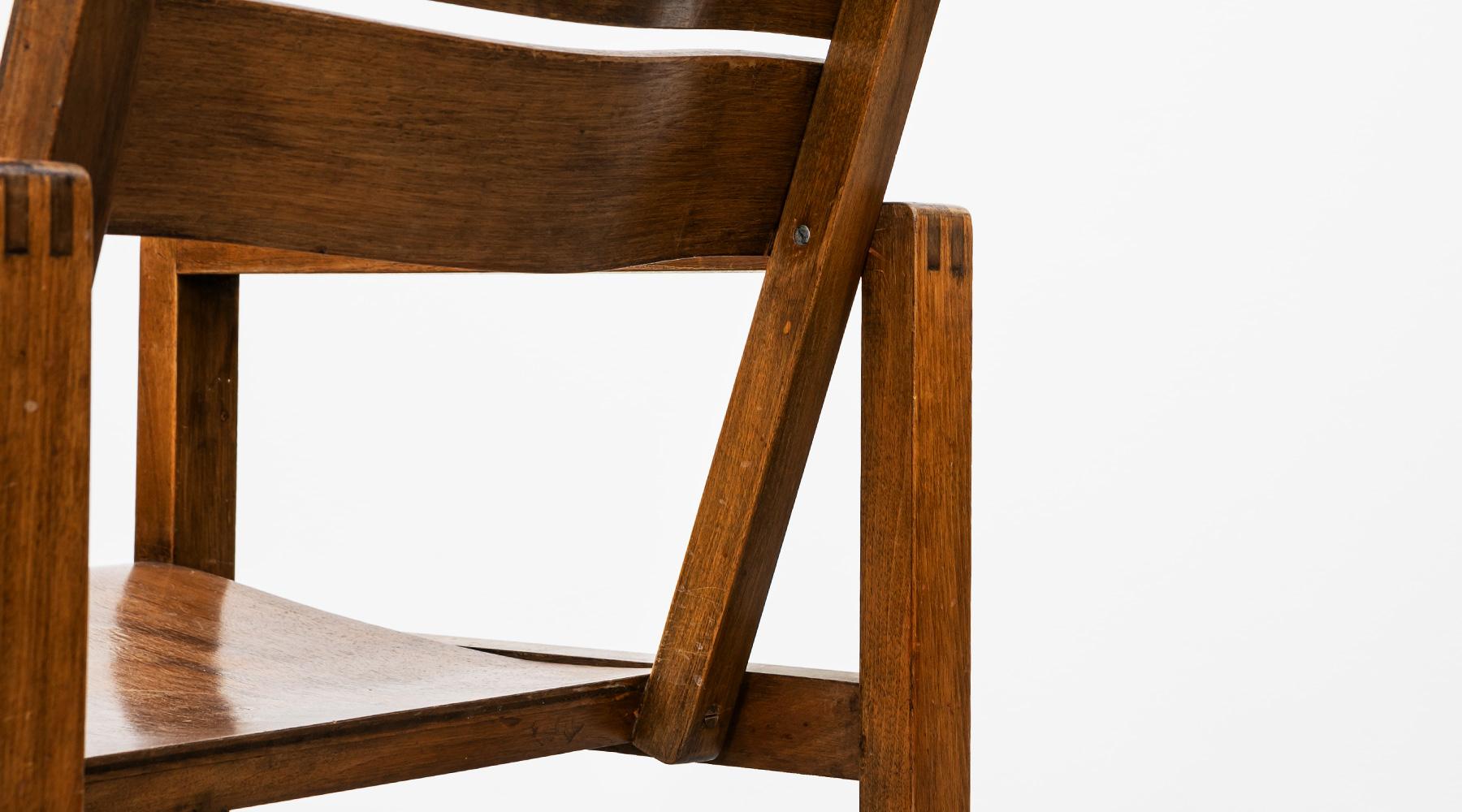 1920s Brown Beech Single Chair by Erich Dieckmann 'd' For Sale 8