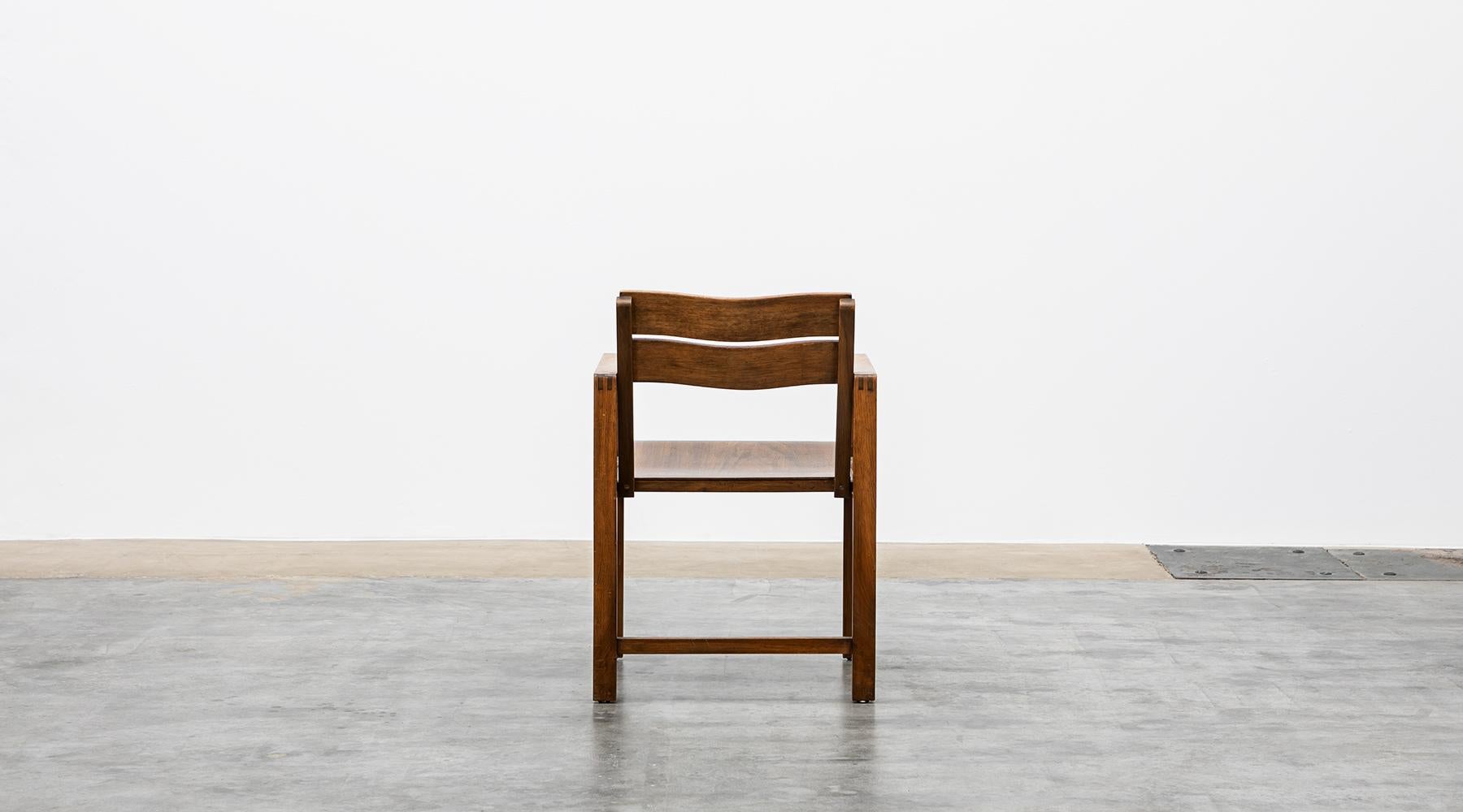 1920s Brown Beech Single Chair by Erich Dieckmann 'd' For Sale 1