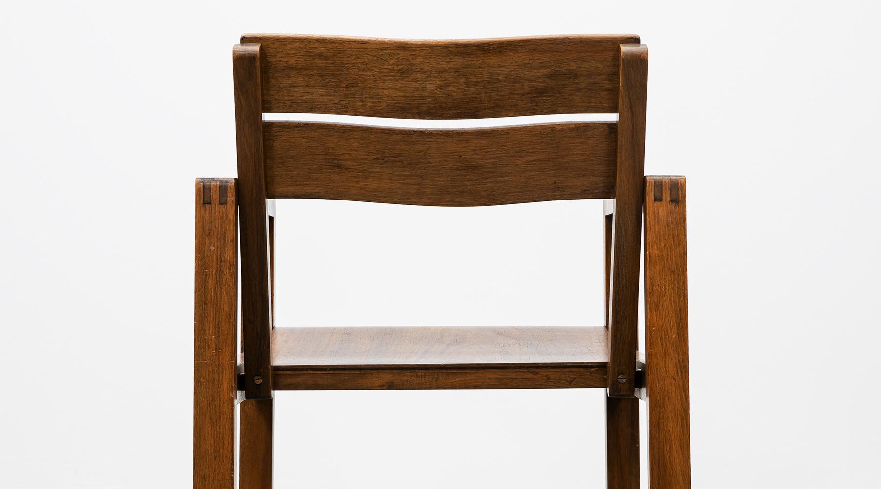 1920s Brown Beech Single Chair by Erich Dieckmann 'd' For Sale 2