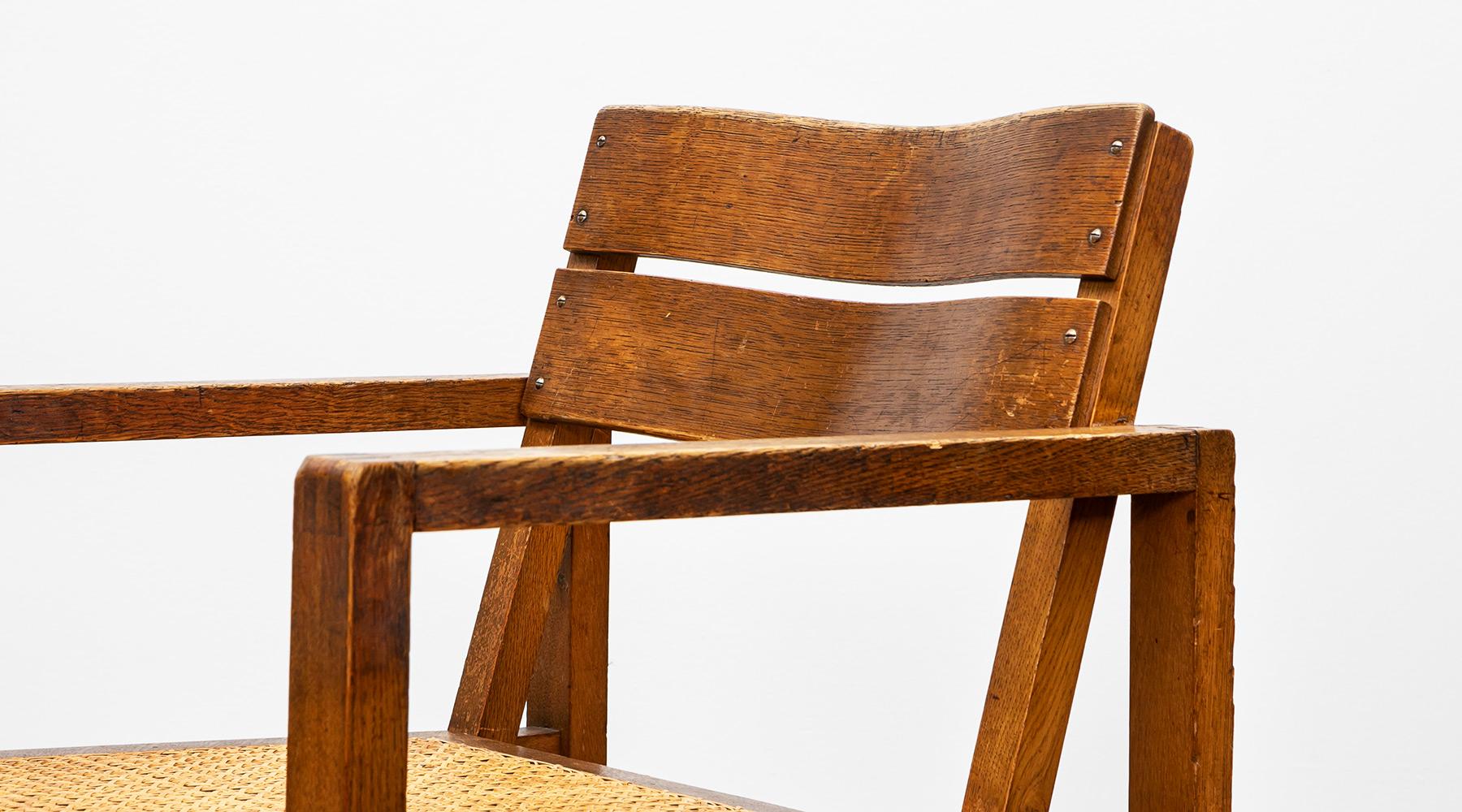 1920s Brown Beech Single Chair by Erich Dieckmann 'e' For Sale 7