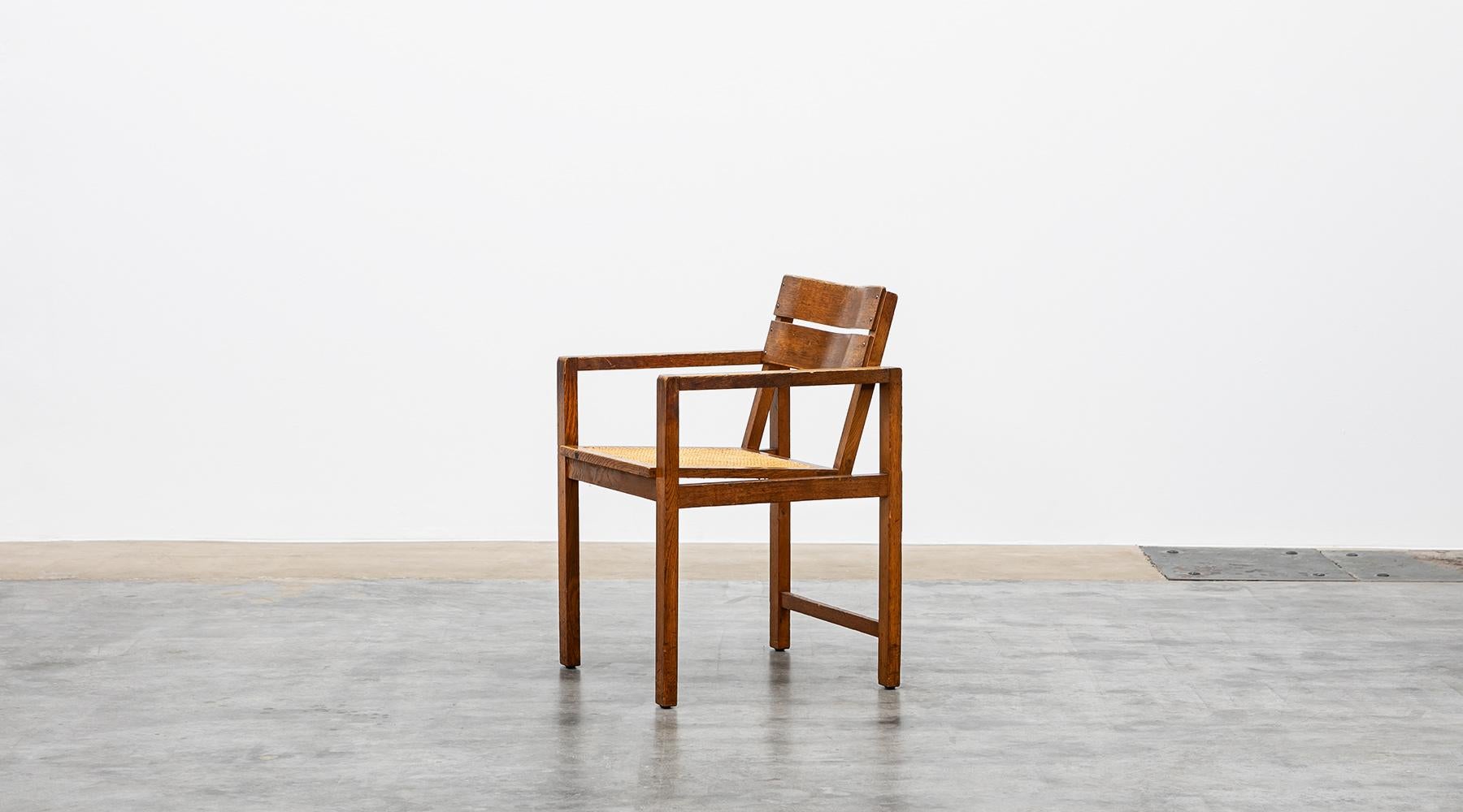 Bauhaus 1920s Brown Beech Single Chair by Erich Dieckmann 'e' For Sale