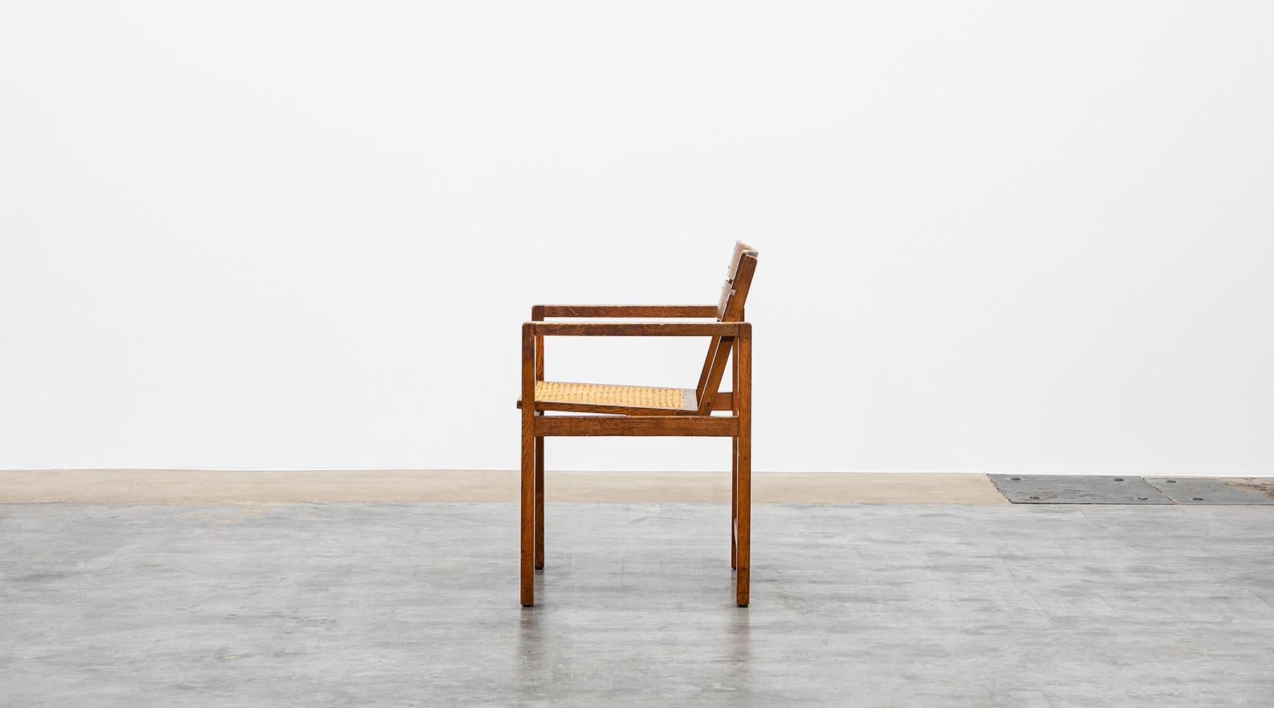 German 1920s Brown Beech Single Chair by Erich Dieckmann 'e' For Sale