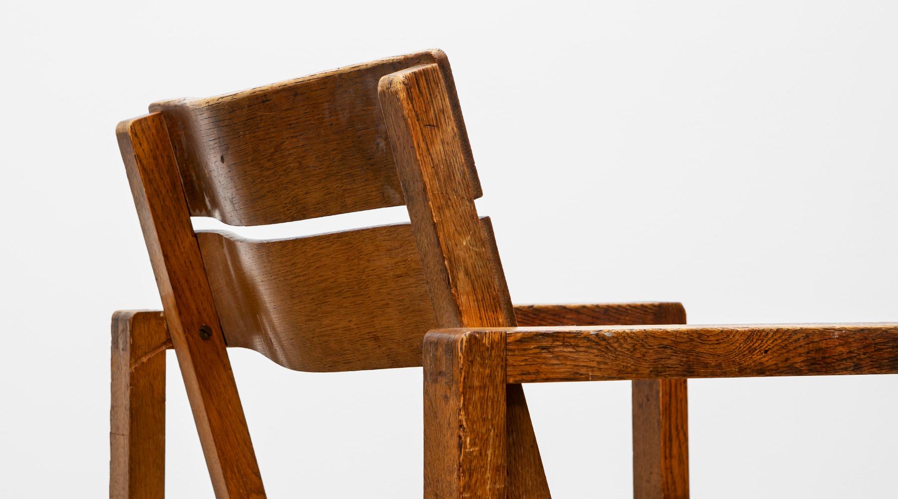 1920s Brown Beech Single Chair by Erich Dieckmann 'e' For Sale 3