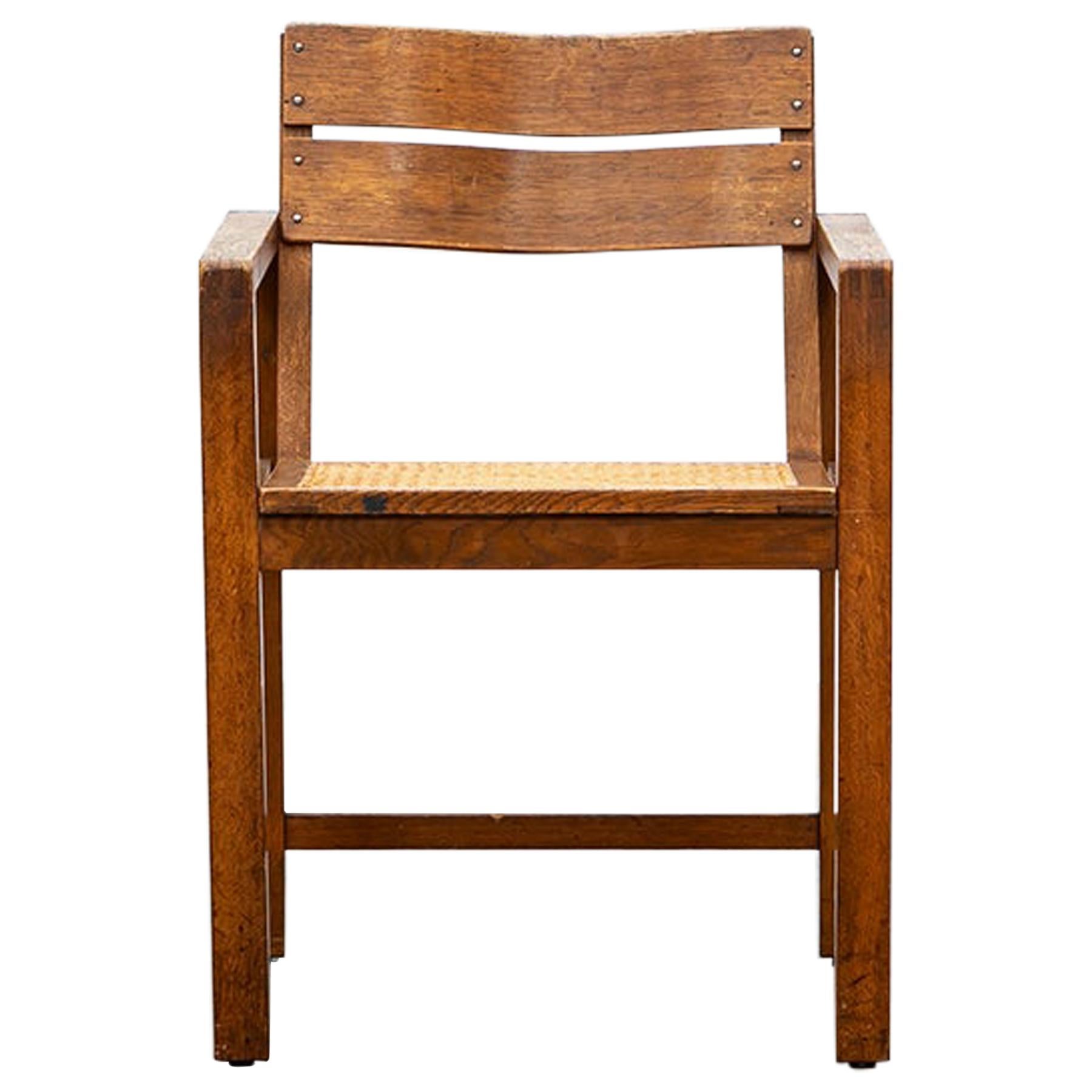 1920s Brown Beech Single Chair by Erich Dieckmann 'e' For Sale