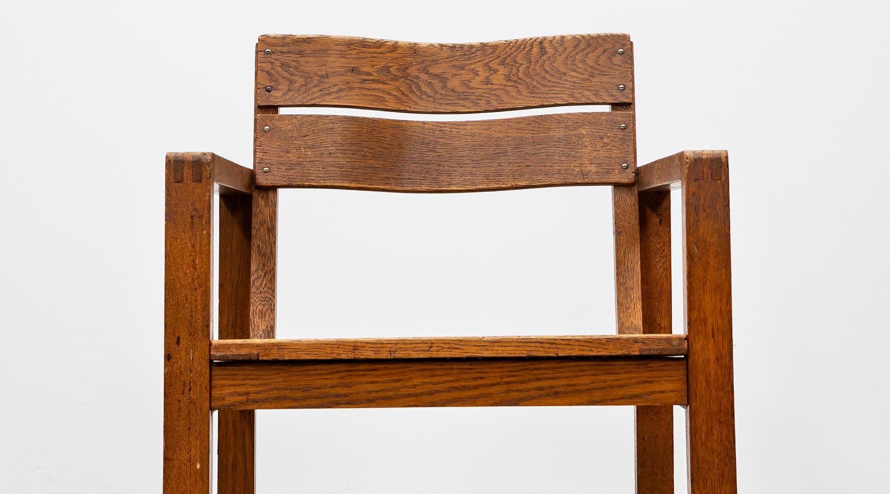 1920s Brown Beech Single Chair by Erich Dieckmann 'f' For Sale 3