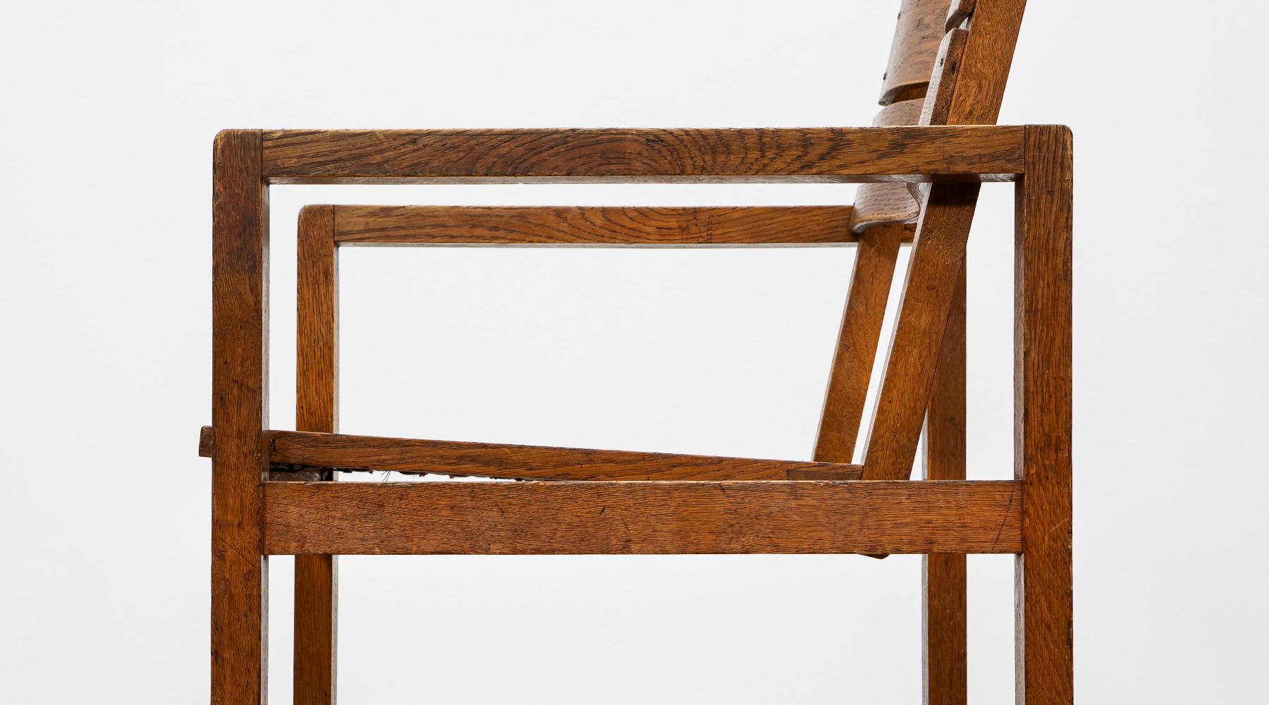 1920s Brown Beech Single Chair by Erich Dieckmann 'f' For Sale 6