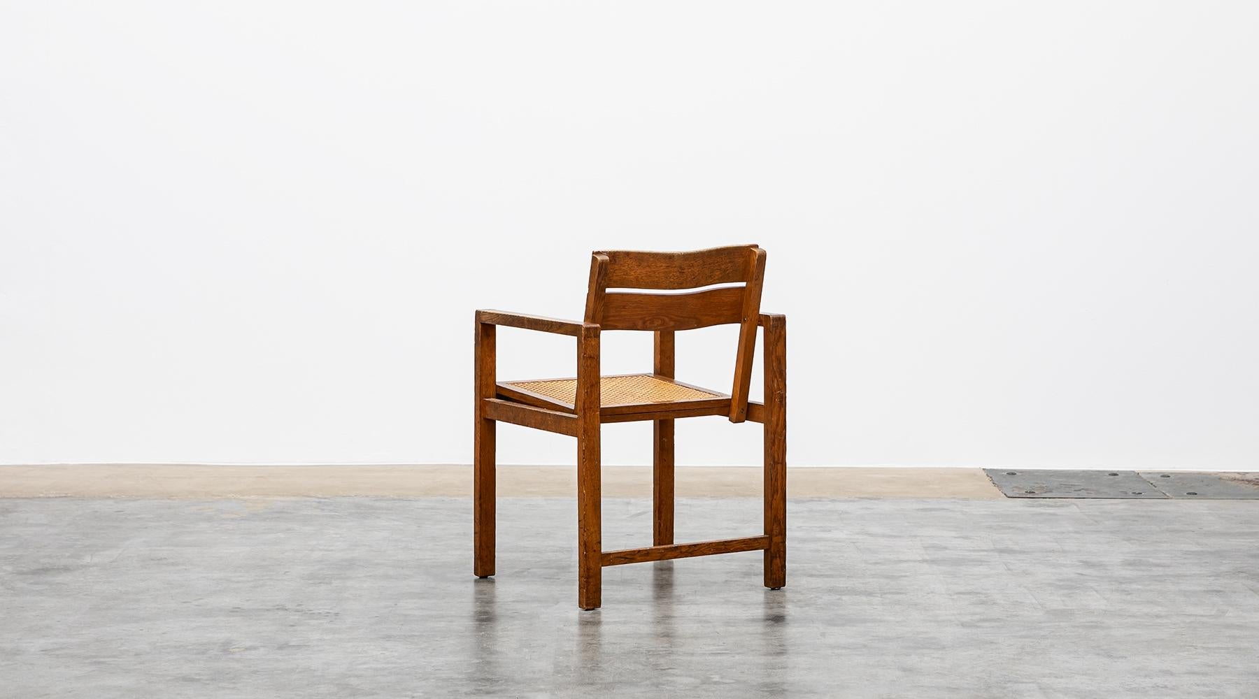 1920s Brown Beech Single Chair by Erich Dieckmann 'f' In Good Condition For Sale In Frankfurt, Hessen, DE