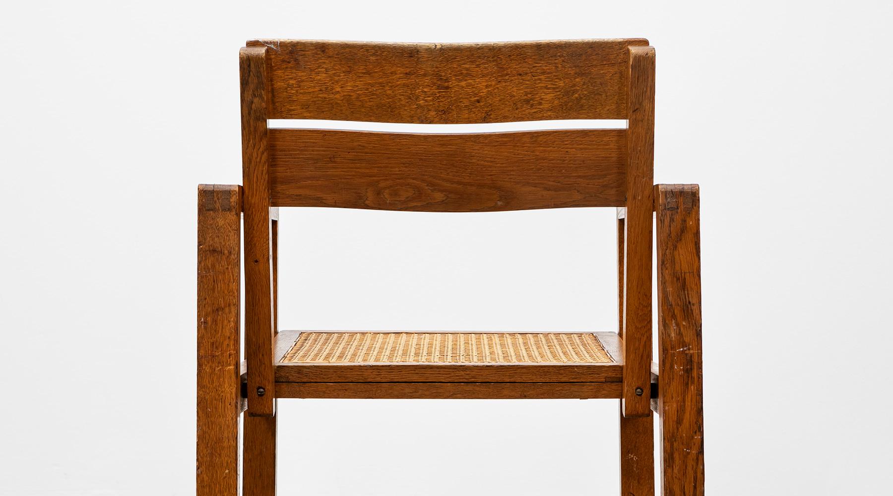 Cane 1920s Brown Beech Single Chair by Erich Dieckmann 'f' For Sale