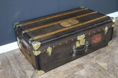 1920s Brown Moynat Steamer Trunk, Moynat Trunk