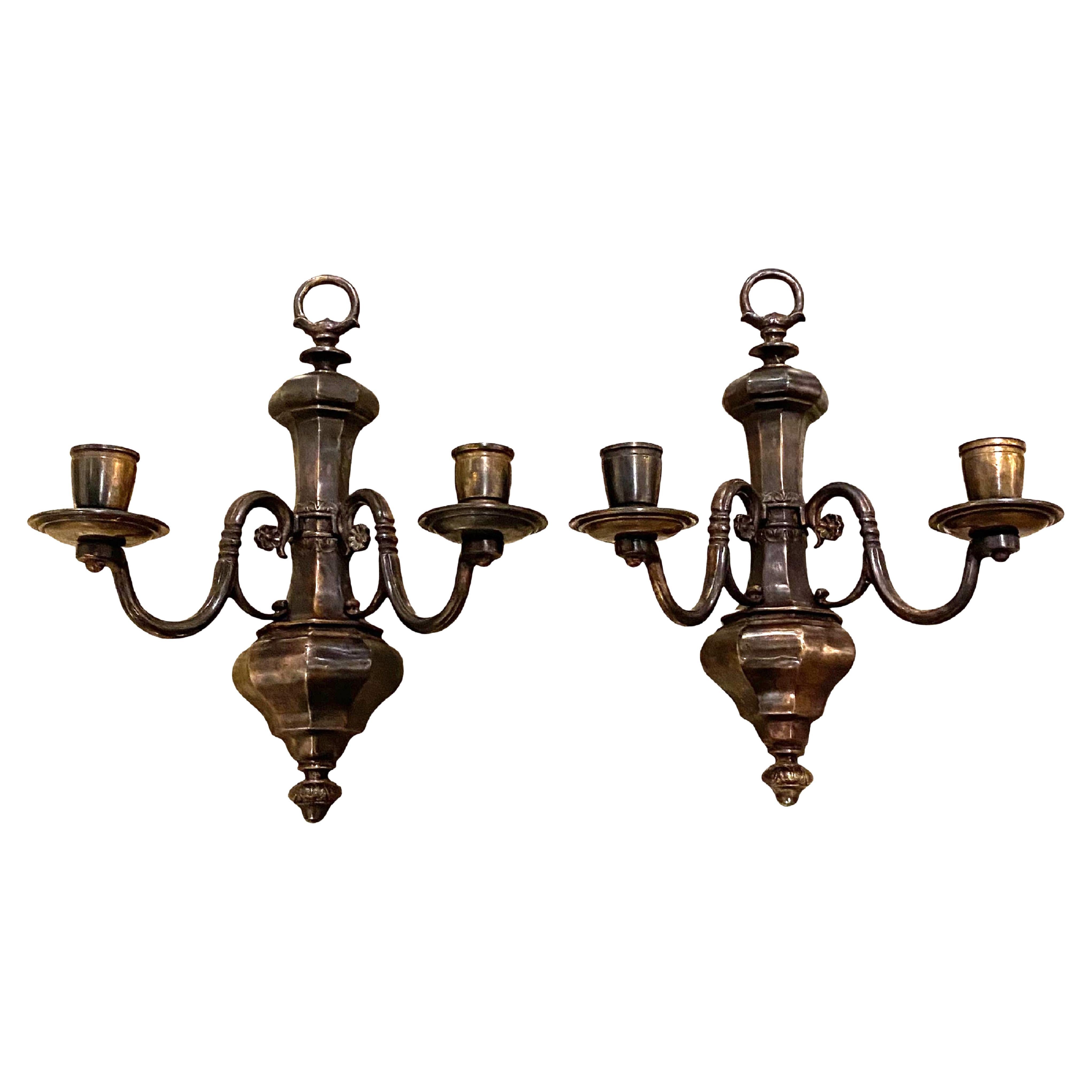 1920s Caldwell Bronze Brown Sconces For Sale