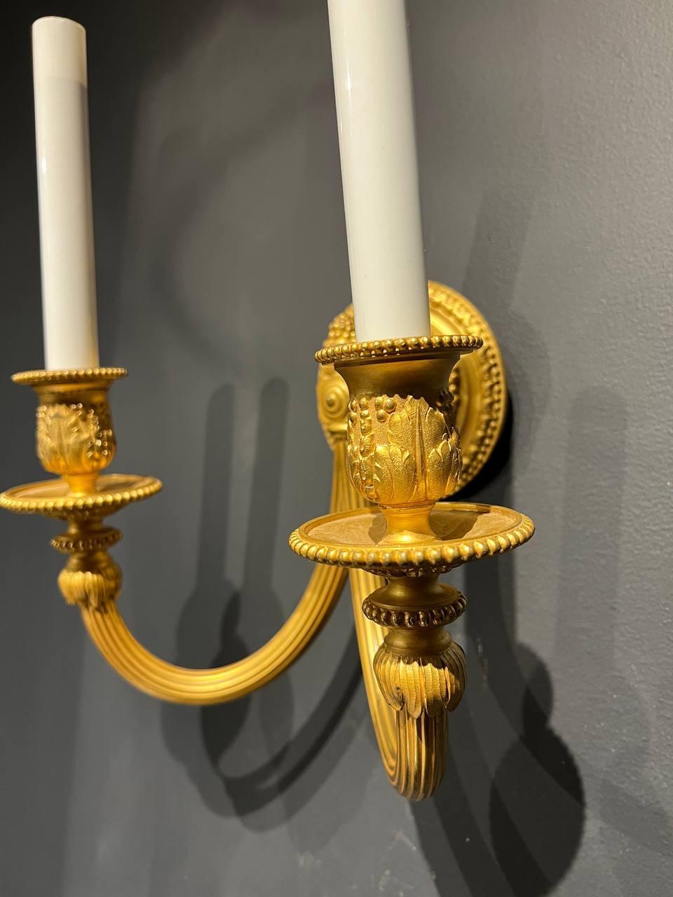 1920’s Caldwell Bronze Sconces  In Good Condition For Sale In New York, NY