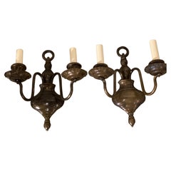 Apliques de Bronce Patinado Marrón Caldwell de 1920