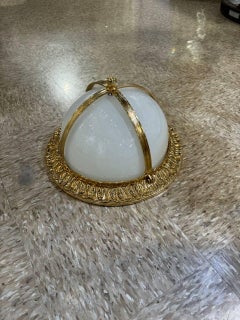 1920's Caldwell Flush Mount with Opaline Glass 16''