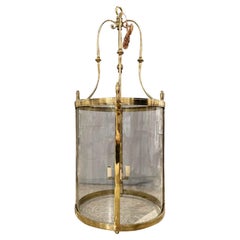 Années 1920, Lanterne en verre Caldwell en bronze doré