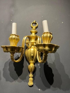 1920s Caldwell Gilt Bronze Sconces