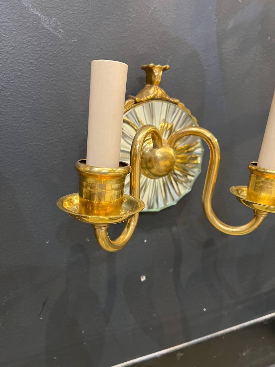 Américain Applique en miroir Caldwell des années 1920 avec 2 Lights en vente