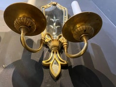 1920's Caldwell Mirrored Backplate Sconces