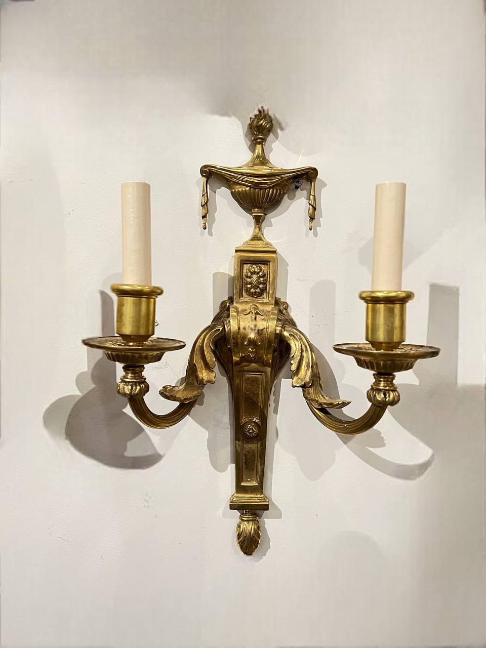 Neoclassical 1920's Caldwell Neoclassic Sconces For Sale