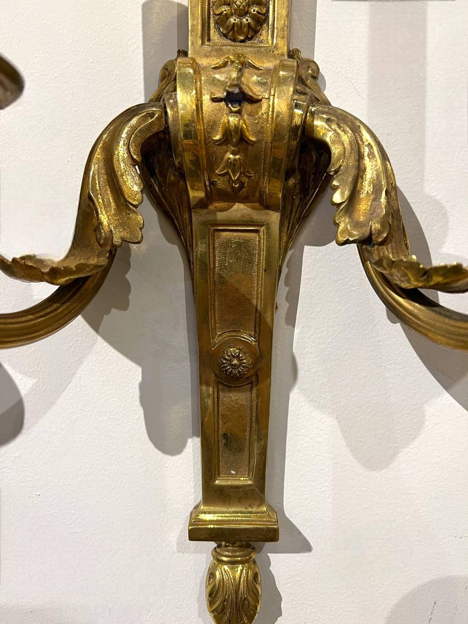 Engraved 1920's Caldwell Neoclassic Sconces For Sale