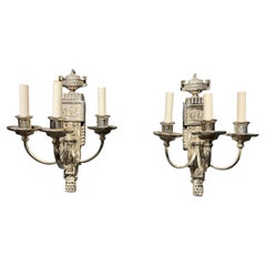 1920's Caldwell sconces neoclassic style with three lights