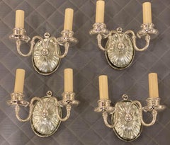1920’s Caldwell Silver Plated Mirrored Sconces