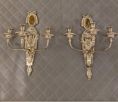 1920's Caldwell Silver Plated Sconces